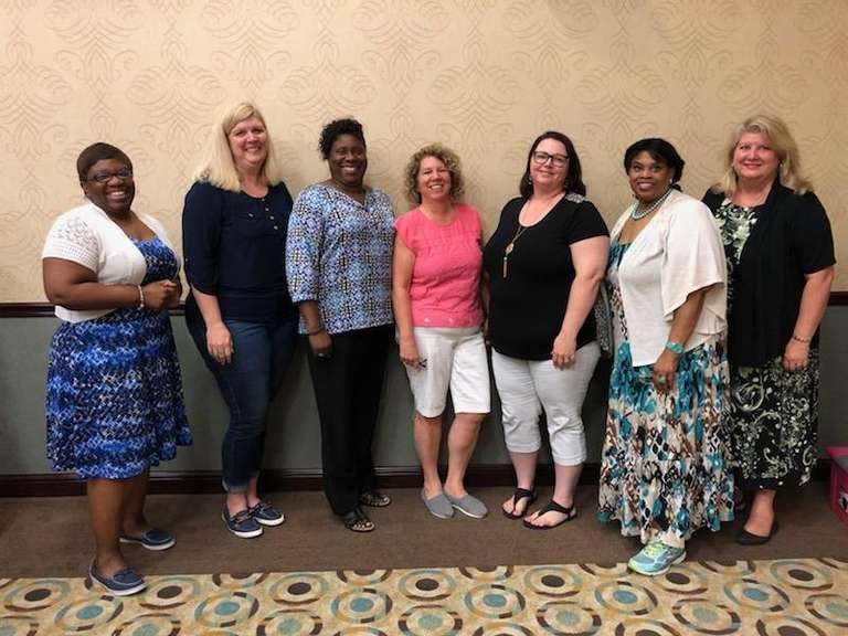 May 2019 - DLA Cabinet members L to R: Kim Chandler, Jessica Fowler, Lynn Hendon, Julia Ross, Tabetha Cox, Denise Pedro, and Mary Ann Clark; Rebekah Mitchell (not pictured)